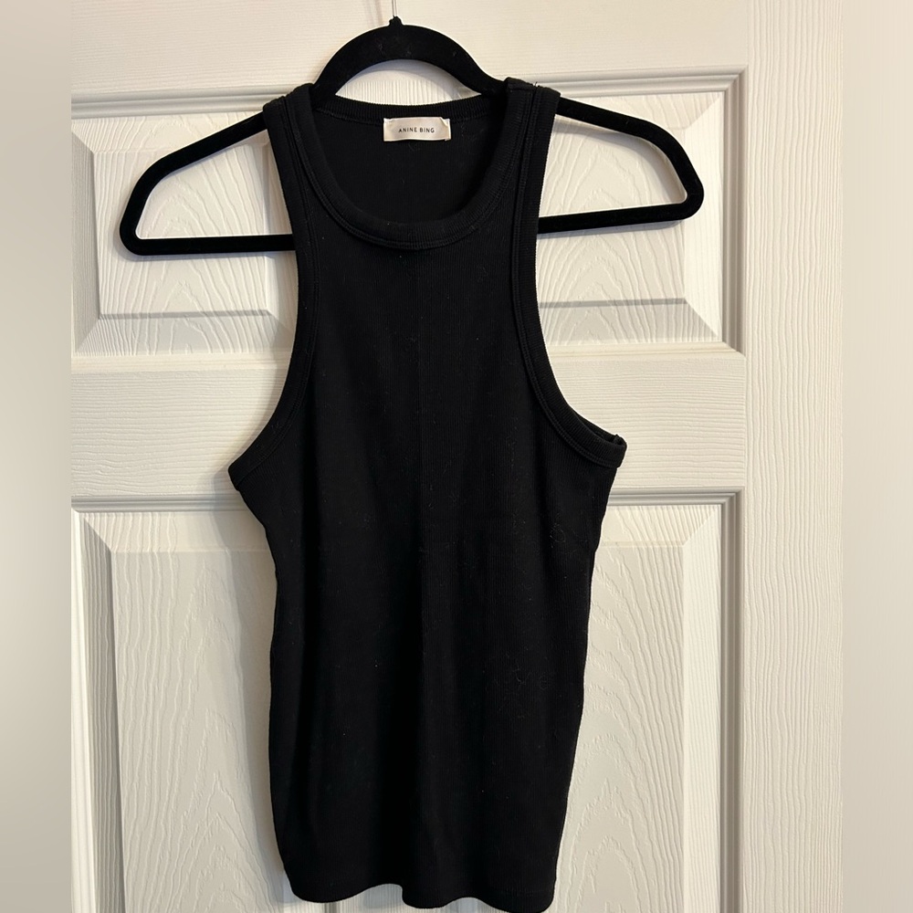 Anine Bing Eva Black Tank Top